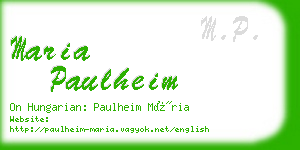 maria paulheim business card